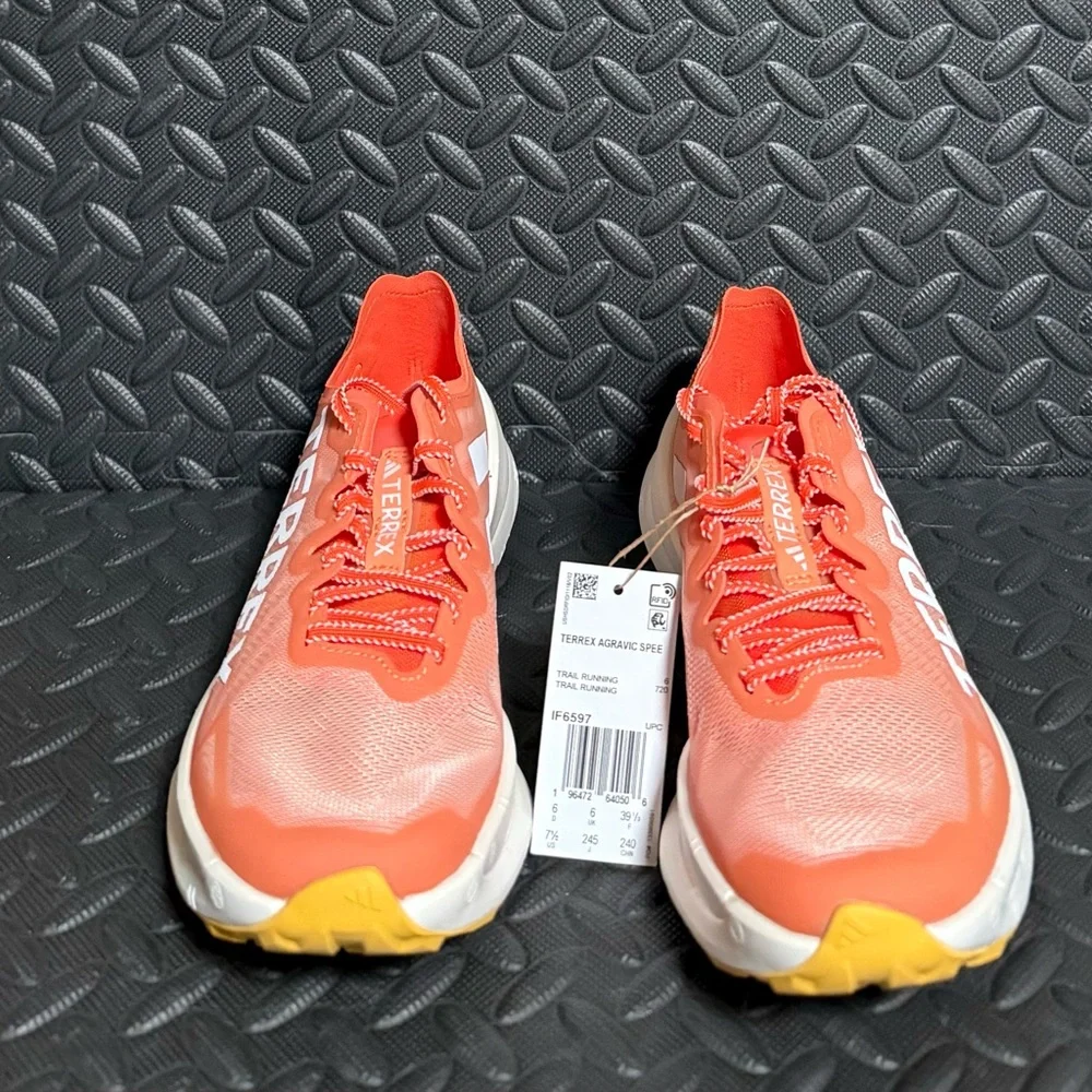 Adidas Athletic Trail Hiking Running Shoes Orange Womens Size 7.5 - Picture 4 of 5